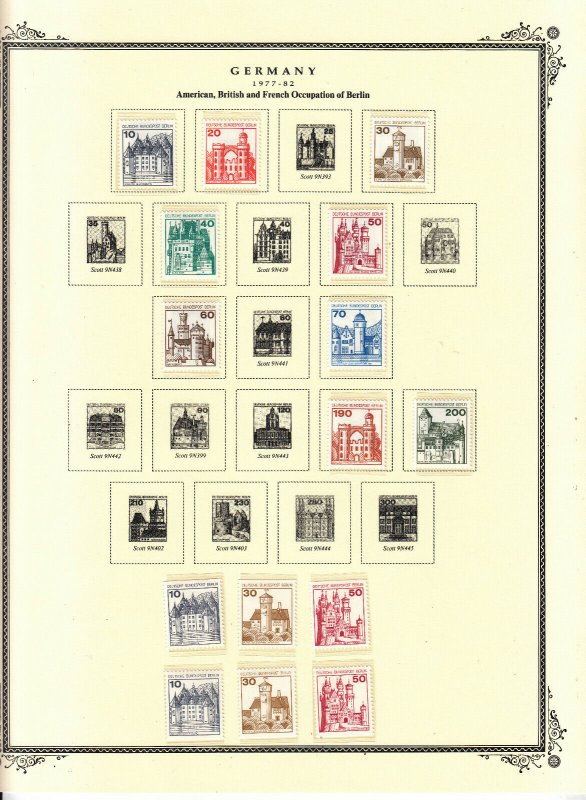 Berlin - 1974/1977 stamp collection on Scott pages