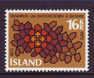 Iceland Sc 441 1972 Local Government stamp mint NH