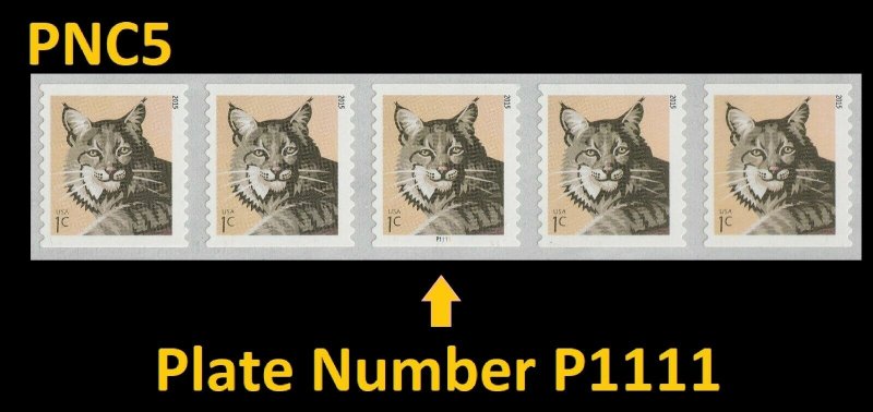 US 4672a Bobcat 1c PNC5 P1111 MNH 2015