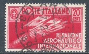 Italy #345 Used 20c Fascist Flight Symoblism