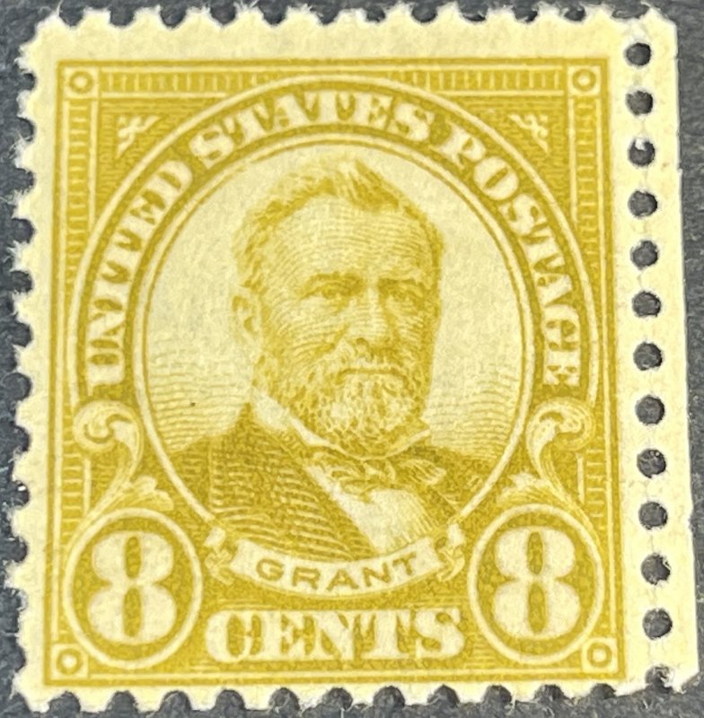 U.S. # 640--MINT NEVER/HINGED---SINGLE---OLIVE GREEN---1927