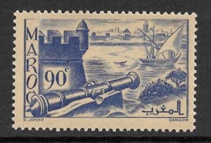 FRENCH MOROCCO 1939-42 90c Ramparts of Sale Pictorial Sc 164 MNH