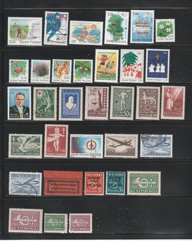 Finland Collection C - 4 scans - All the stamps are in the scans.