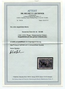 GERMANY 1923 SCOTT & MICHEL 196 DD DOUBLE IMPRESSION PERFECT MNH CERTIFICATE