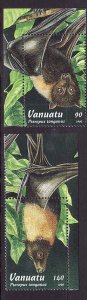 Vanuatu-Sc#677- id9- unused NH stamps from the sheet-Bats-1996-