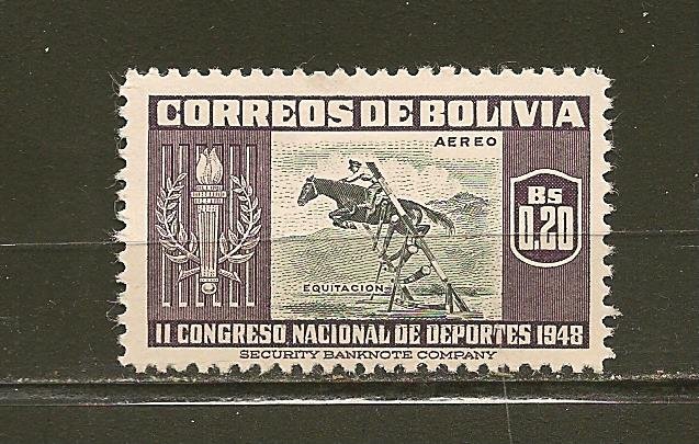 Bolivia C150 Horsemanship Airmail Mint Hinged