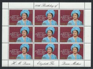 CAYMAN ISLANDS SC# 443 MINISHEET/9 VF/MNH 1980