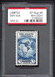 733 M,OG,NH... PSE Graded 95... SMQ $45.00... XF-Superb