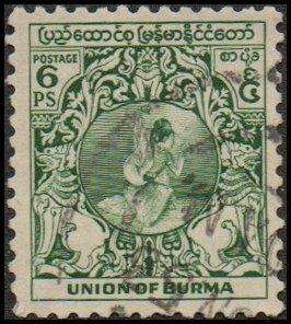 Burma 103 - Used - 6p Dancer (1949) +