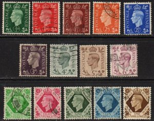 Great Britain Sc #235-248 Used