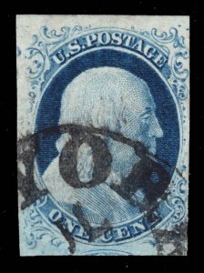 MOMEN: US STAMPS #9 IMPERF USED VF JUMBO LOT #89968*