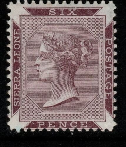 SIERRA LEONE SG36 1890 6d BROWN-PURPLE MTD MINT 