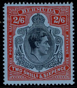 BERMUDA GVI SG117d, 2s 6d black & red/pale blue, M MINT. Cat £20.