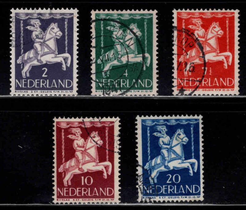 Netherlands Scott B170-B174 Used semi-postal Merry go Round set