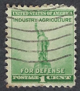 United States #899 1¢ Industry and Agriculture for Defense (1940). Used.