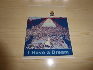 New Martin Luther King Jr. Pop Art Photograph size about 8 x 11 with USA Stamp