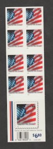 U.S. Scott Scott #3549Be American Flag Stamp - Mint NH Booklet Pane