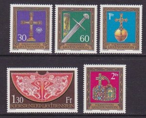 Liechtenstein 567-71 MNH 1975 Treasures of the Holy Roman Empire Full Set VF