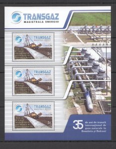 B1151 2009 Romania Transgaz Oil Gaz Bl453 Mnh
