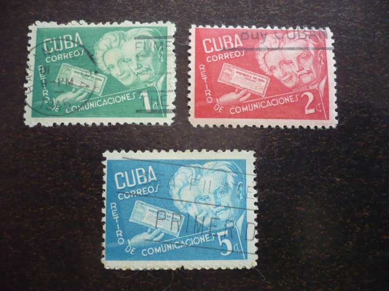 Stamps - Cuba - Scott# 396-398 - Used Set of 3 Stamps