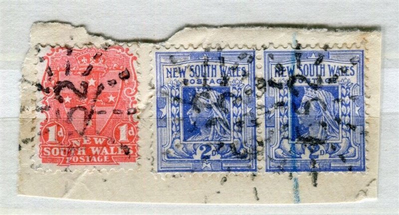 NEW SOUTH WALES; 1890s early classic QV issue POSTMARK PIECE