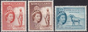 Somaliland #129, 132, 135  F-VF Unused CV $6.25 (Z5013)