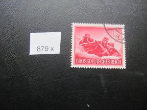 GERMANY 1944 USED MI. 879X GUM VARIETY SC B263 VF/XF  80 EUROS (128)