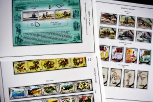 COLOR PRINTED NORFOLK ISLAND 1947-2010 STAMP ALBUM PAGES (129 illustrated pages)