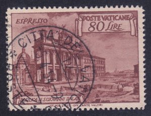 Vatican City E12a Used 1949 Perf 13½x14 Basilica of St. John Issue