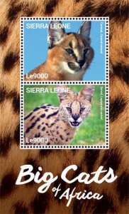 Sierra Leone 2015 - Big Cats of Africa Stamp - Souvenir Stamp Sheet - MNH