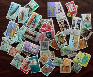 Packet, Nicaragua, Group of about 50 Mint Stamps