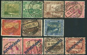 SAAR Postage Stamp Collection 1922-23 Used