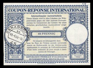 Germany 1965 International Reply Coupon IRC Post Office G98933