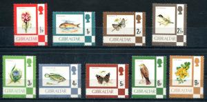 Gibraltar SC#340e-48 flowers birds fish insects MNH