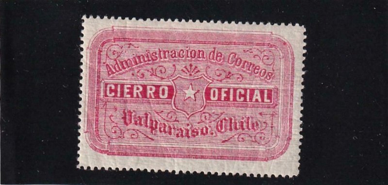 Chile: Valparaiso: Official Seal, Sc #052, MH (43835)