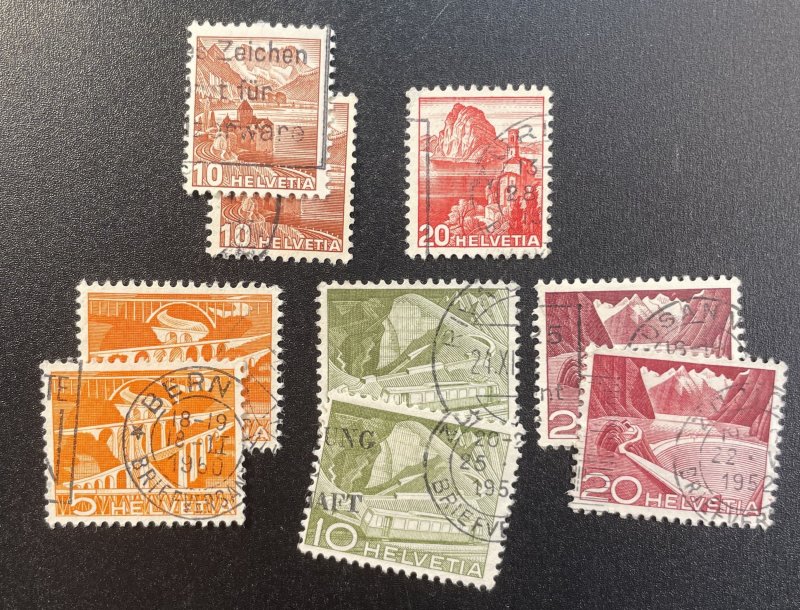 Switzerland LOT Used: Includes #182,237,247,406-409,B31,B311,B343 + more