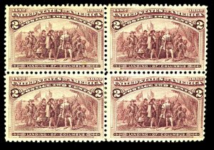 U.S. #230 MINT BLOCK OF 4 OG HR PERF SEPERATIONS