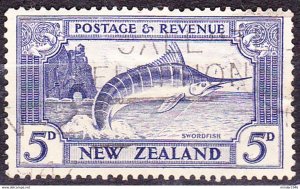 NEW ZEALAND 1935 5d Ultramarine SG563 Used