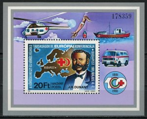 Hungary Henry Dunant Red Cross Organizations Souvenir Sheet S/S MNH