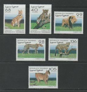 Thematic Stamps Animals - SAHARA 1997 BIG CATS 6v mint