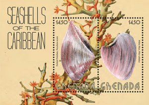 Grenada- Shells of the Caribbean Stamp - Souvenir Sheet MNH