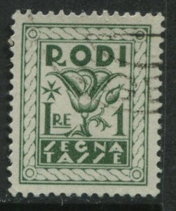 Italy Rhodes 1934 Postage Due 1 lire used