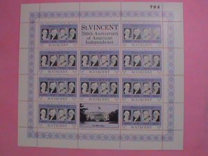 ST.VINCENT STAMP: 1975- SC #4444a-:200TH ANNIV; OF AMERICAN INDEPENDENCE : MNH