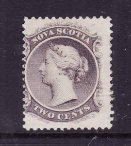 Nova Scotia-Sc#9c-Unused hinged 2c greyish purple-Queen Victoria-1860-63-