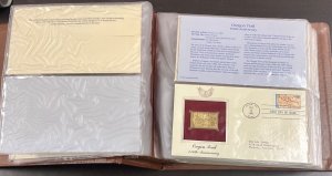37 Golden Replicas US Stamps 22kt Gold Surface album FDC covers 1992-1993