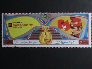 UMM-AL-QIWAIN STAMP:1972 WINTER OLYMPIC GAMES SAPPORO'72-CTO-STAMP VERY FINE