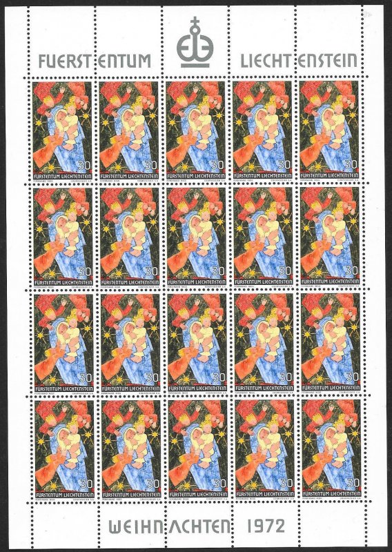 LIECHTENSTEIN (80) All different Sheets of stamps ALL Mint Never Hinged