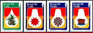 1680-83 BRAZIL 1980 ENERGY ALTERNATIVES, ALCOHOL, SOLAR, ENVIRONMENT, SET MNH