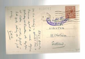 1932 Algiers Algeria to Scotland Paqubot Real Picture Postcard Cover