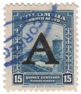 COLOMBIA STAMP 1950 SCOTT # C188. USED. # 6